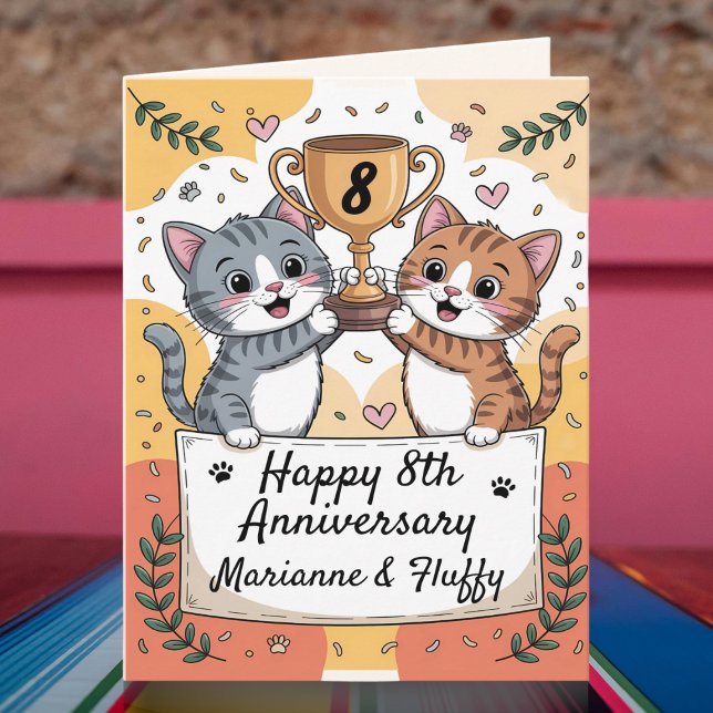 Carte Chats Mariages du 8e anniversaire (Créateur téléchargé)