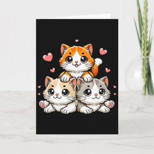 Carte Chats mignons kawaii neko cadeau drôle de chaton p