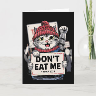 Carte Chats Ne Me Mangez Pas Pour Trump 2024 Élection Dr
