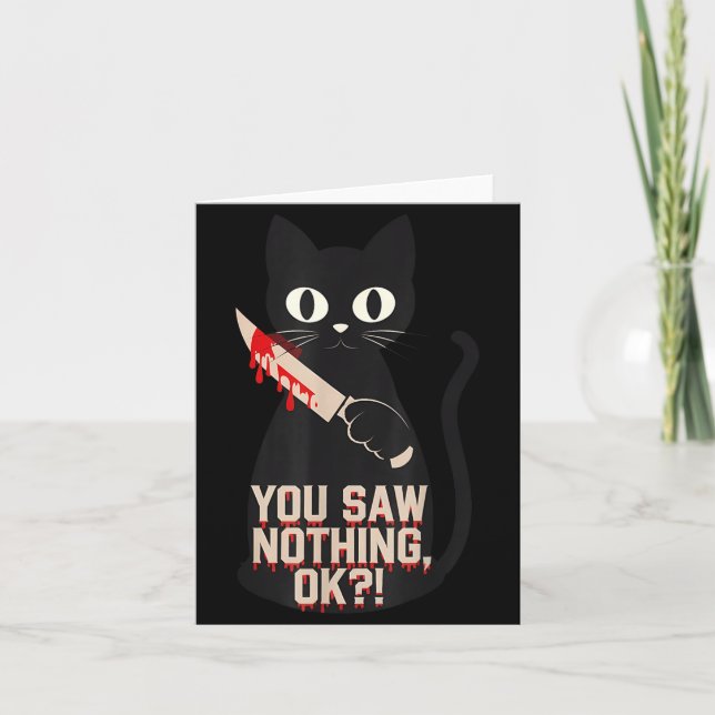 Carte Chats noirs horreur épouvantable gothique Hallowee (Devant)