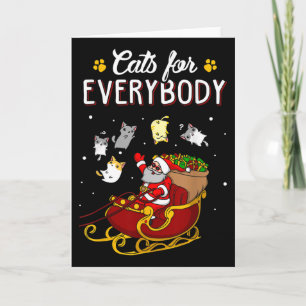Carte Chats pour tous Noël Chat Amusants Noël San