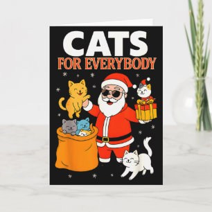 Carte Chats pour tout le monde drôle de Noël Chat Xmas S