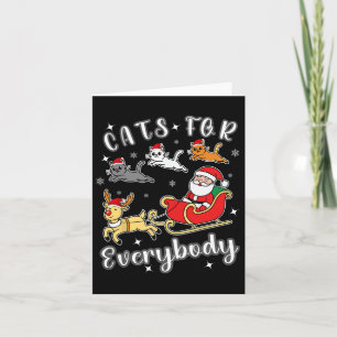 Carte Chats pour tout le monde drôle Père Noël Xmas Vête