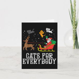 Carte Chats pour tout le monde Noël Chat amusant Xmas Fe