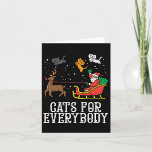 Carte Chats pour tout le monde Noël Chat drôle Xmas Femm