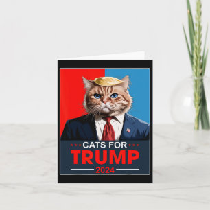 Carte Chats Pour Trump 2024 Vote Drôle Pour Trump Cats 2