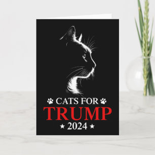 Carte Chats pour Trump Élection 2024 Rendre les chats à
