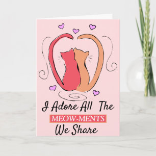 Carte Chats que j'adore tous les instants de la Saint-Va