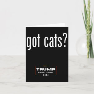 Carte Chats qui mangent les chats des chiens - Trump ren