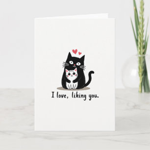 Carte Chats qui vous aiment en câlin