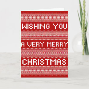 Carte Chaud de Noël moche style Joyeux Noël