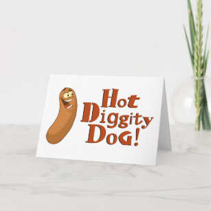 Carte chaude de chien de Diggity (blanc)