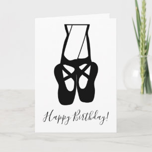 Carte Chaussons Belle Danse De Ballet Anniversaire