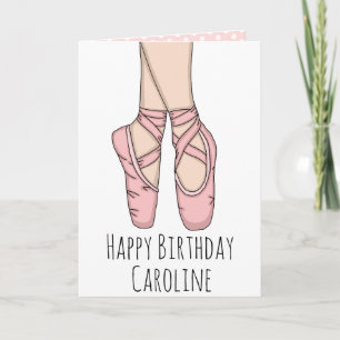 Carte Chaussons de ballet personnalisés Ballerina Annive