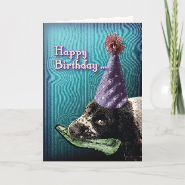 Carte Chaussure de mastication de joyeux anniversaire…. (Devant)