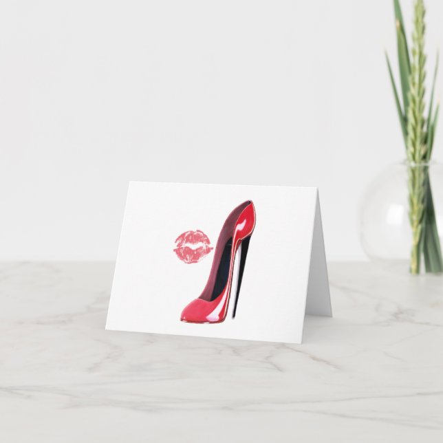 Carte Chaussure et baiser Red Stiletto (Devant)