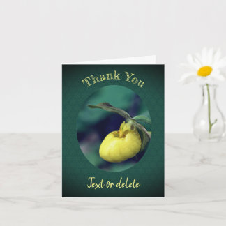 Carte Chaussure Lady Jaune Merci personnalisé