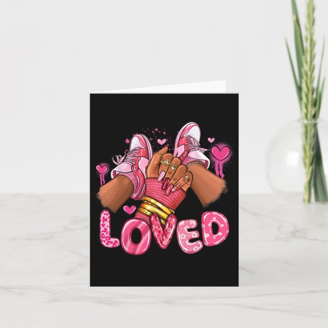 Carte Chaussures Afro pour femmes de la Saint-Valentin a (Devant)