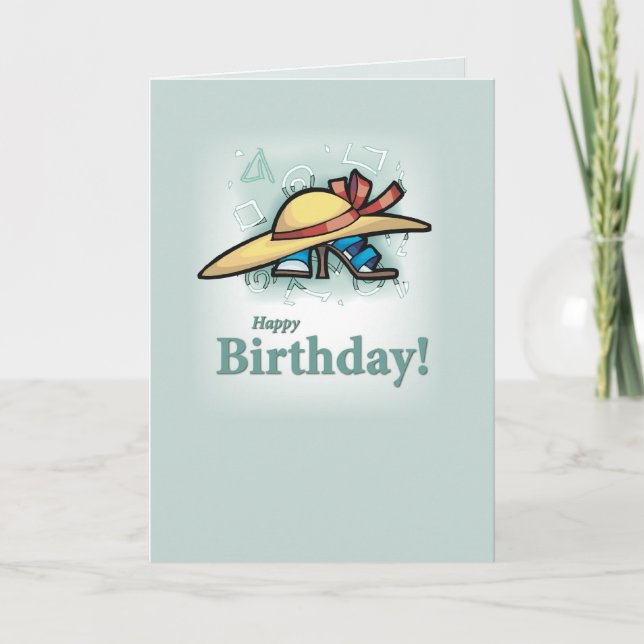Carte Chaussures casquettes Anniversaire (Devant)