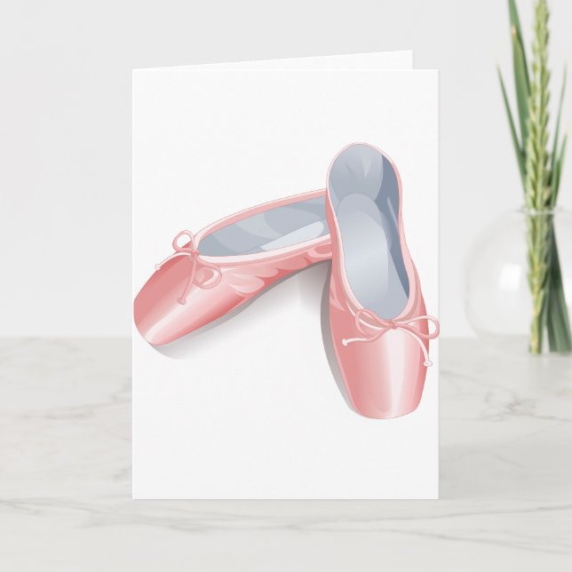 Carte Chaussures de ballet roses élégantes, chaussures d (Devant)