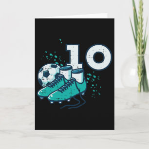 Carte Chaussures de football pour 10e anniversaire Byll