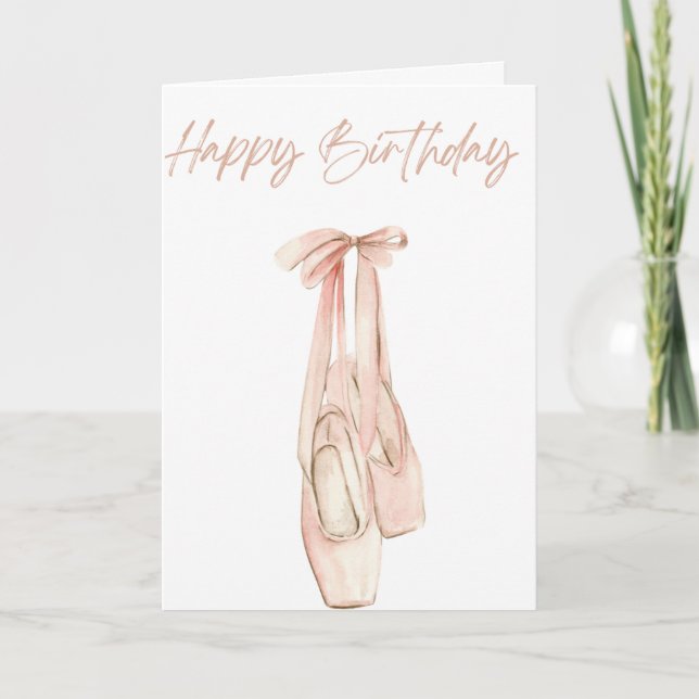 Carte Chaussures de pointes de ballet Anniversaire (Devant)