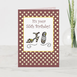 Carte Chaussures pour femmes 55e anniversaire
