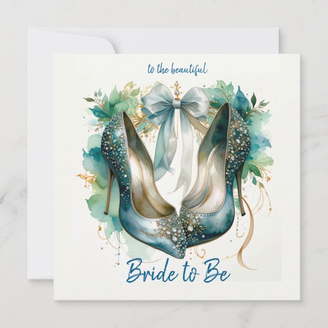 Carte Chaussures Stiletto pour Enterrement de Vie de Jeu (Devant)