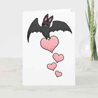 Carte Chauve-souris avec coeur