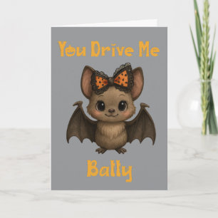 Carte Chauve-souris mignonne d'Halloween