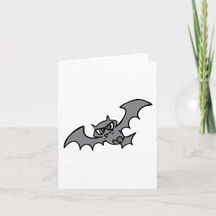 Carte Chauve-souris vampire maléfique kawaii effrayante