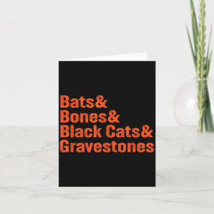 Carte Chauves-souris Os Chats Noirs Pierres Tombales Lis