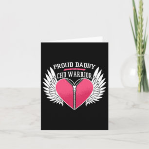 Carte Chd Warrior Papa Fier Fermoir éclair Coeur Avec An