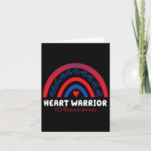 Carte Chd Warrior Red And Blue Rainbow Heart Disease Awa