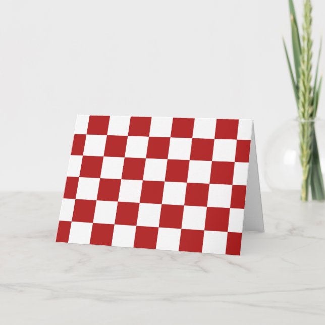 Carte Checkered Red and White (Devant)