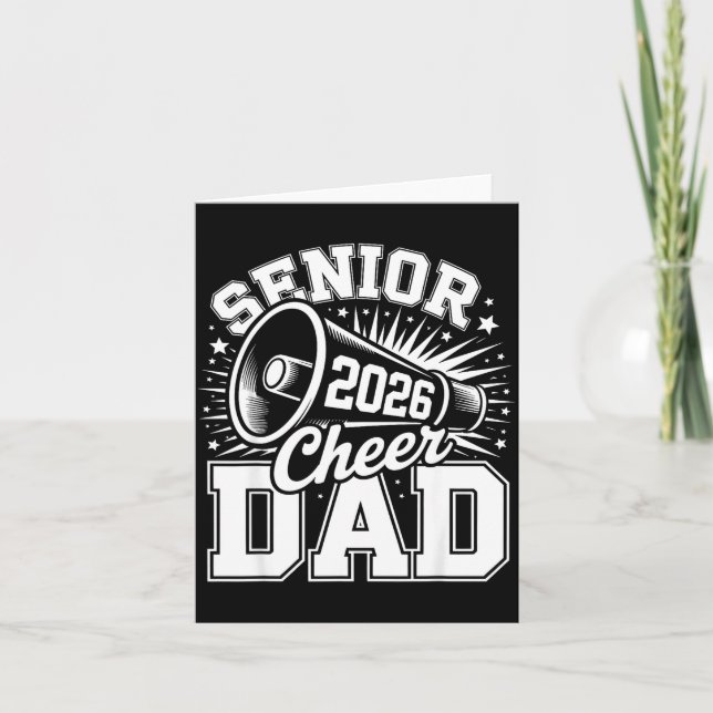 Carte Cheer Class Senior 2026 Proud 2026 Dad Cheerleader (Devant)