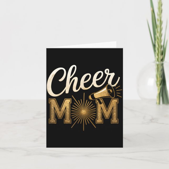 Carte Cheer Gold Cheerleader Cheerleading Mom Game Day D (Devant)