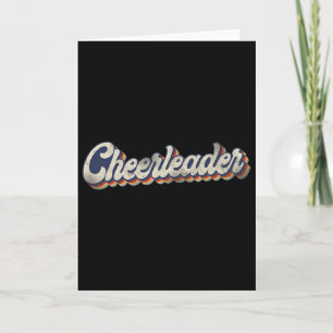 Carte Cheer Menant au cheerleading Rétro Vintage Cheerle
