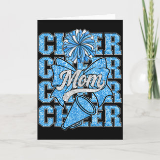 Carte Cheer Mom Mama Bow Srt Cheerleading Squad Blue Che