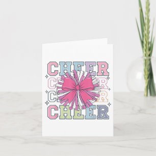 Carte Cheer super Coquette Bow Cheerled Lover Cheerled C