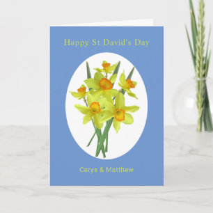 Carte Cheerful Daffodils St David's Day Personnalisé