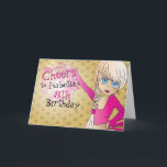 Carte Cheerleader Fille fêtant son anniversaire - Rose<br><div class="desc">UNE CONCEPTION DE DROITS D'AUTEUR ORIGINALE par Donna Siegrist UNIQUEMENT DISPONIBLE SUR ZAZZLE ! Carte de vœux d'anniversaire pour fille pom-pom girl prête à être personnalisée. ✔REMARQUE : SEULEMENT MODIFIER LES ZONES DE MODÈLE NÉCESSAIRES ! 😀 Si nécessaire, vous pouvez supprimer le texte et recommencer en ajoutant le texte et...</div>