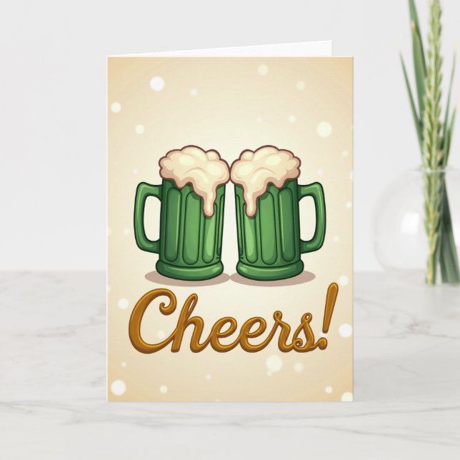 Carte Cheers Beer Mugs Celebration Card (Devant)