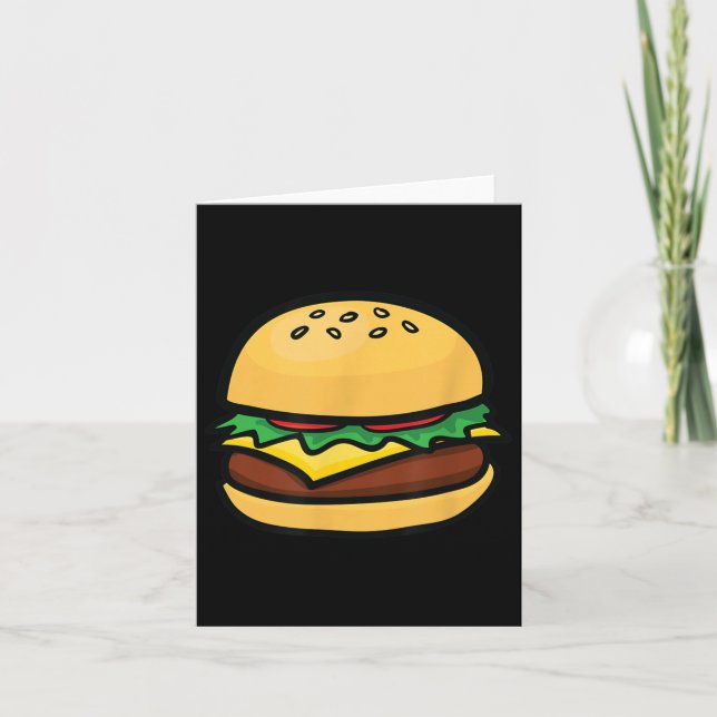 Carte Cheeseburger Emoticon Hamburger Fromer Bbq (Devant)