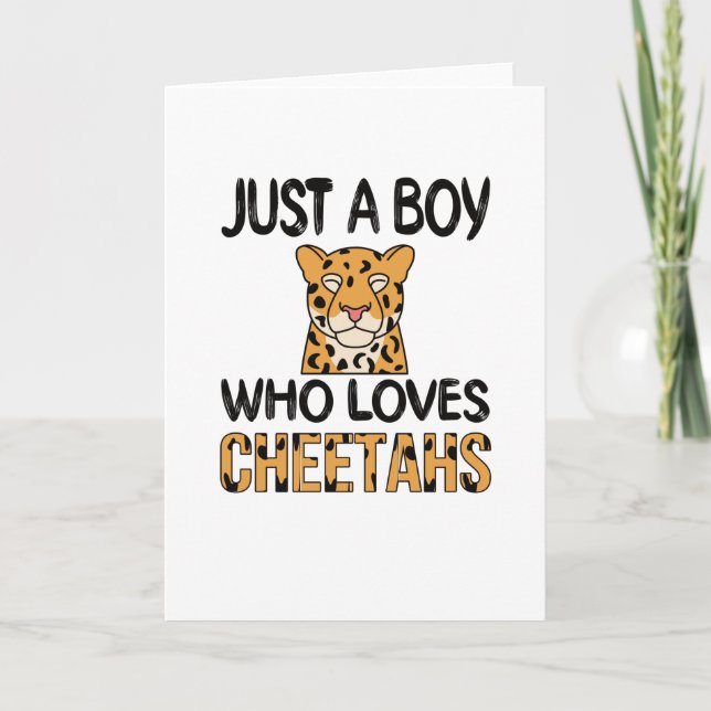 Carte Cheetah Cadeaux Pour Garçons Cheetah Lover Mignonn (Devant)
