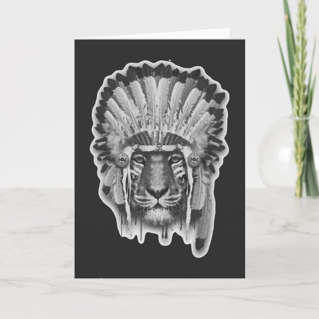 Carte Chef du tigre amérindien (Devant)