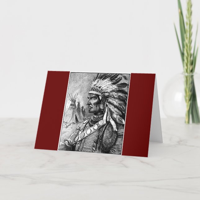 Carte Chef indien américain (Devant)