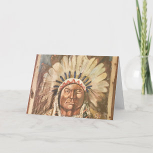 Carte Chef indien Sitting Bull