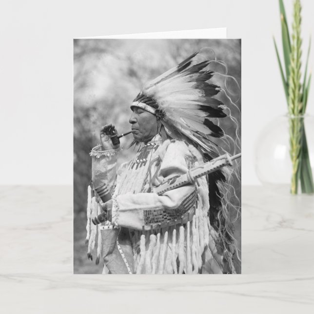 Carte Chef indien Soldat Tourbillon, 1925 (Devant)