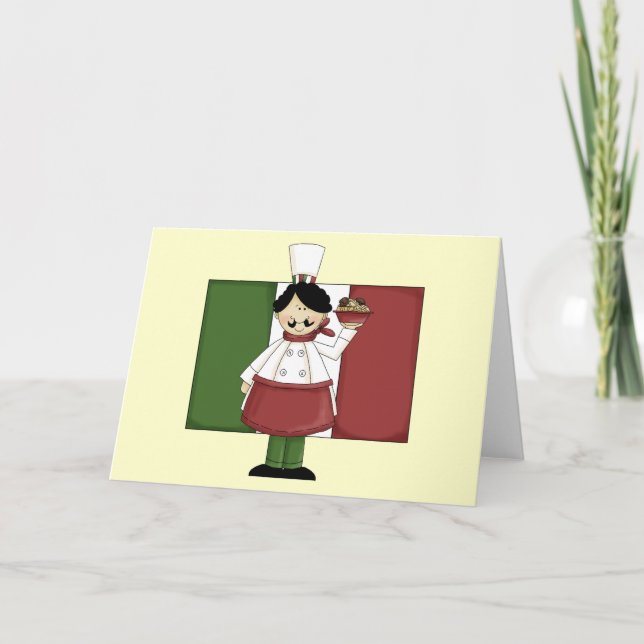 Carte Chef italien - Personnalisable (Devant)